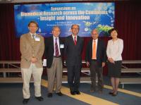 (From left) Prof. Rocky S. Tuan, Prof. Chan Wai-Yee, Prof. Tony F. Chan, President of HKUST, Prof. Arthur S. Levine, Dean of School of Medicine, University of Pittsburgh, and Prof. Nancy Y. Ip